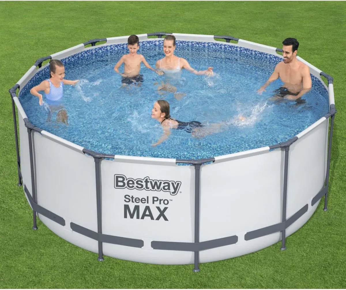 Bestway Steel Pro Zwembad 366x122cm - Filterpomp & Accessoires - Grijs - afbeelding 5 van 6
