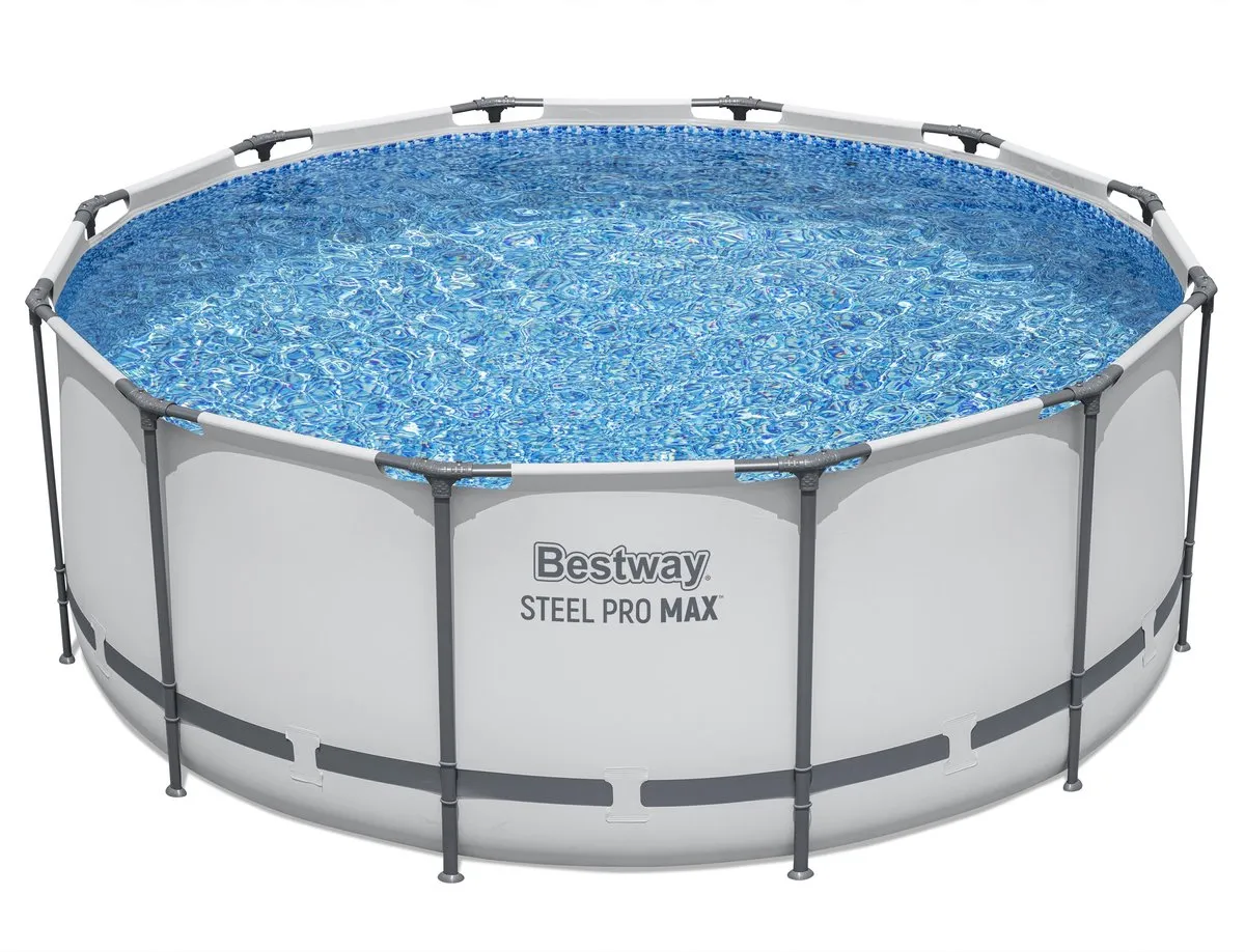 Bestway Steel Pro Zwembad 366x122cm - Filterpomp & Accessoires - Grijs