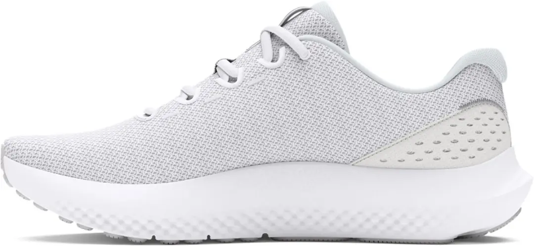 Under Armour UA W Charged Surge 4 - Dames Sportschoenen - Wit/Distant Grijs/Metallic Silver