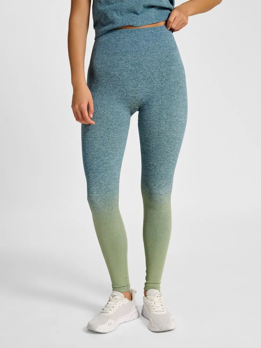 Hummel Hmlyoga Seamless Gradient Sportlegging Dames - S - Balsam/Frosty Green - afbeelding 6 van 6
