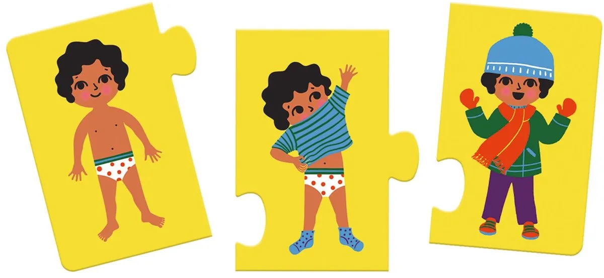 Djeco Dressing Puzzel 10-delig - Meerkleurig