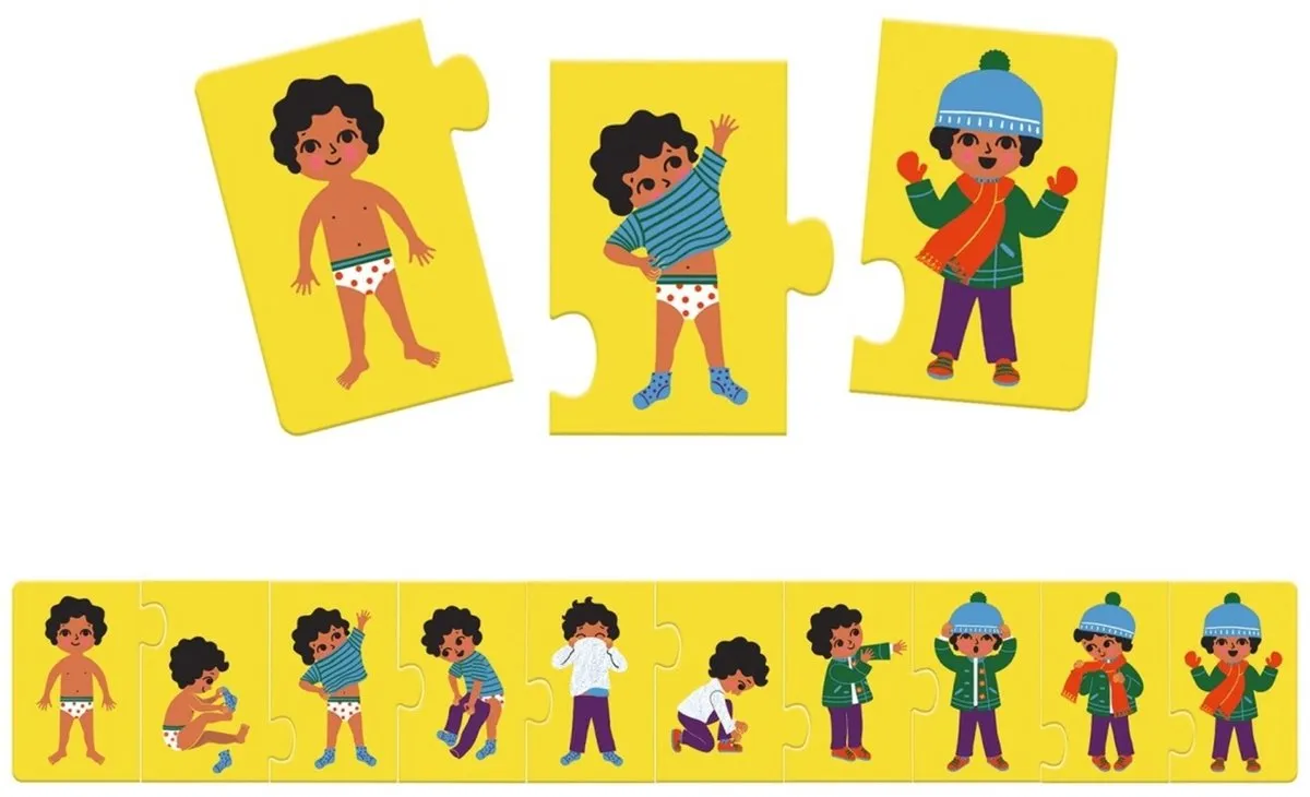Djeco Dressing Puzzel 10-delig - Meerkleurig