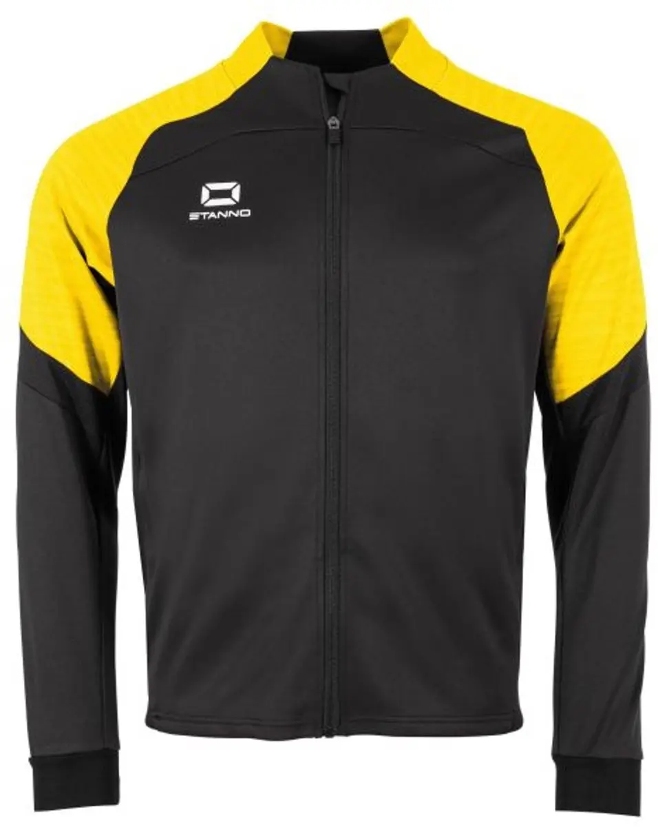 Stanno Bolt Full Zip Top M - Zwart/Geel