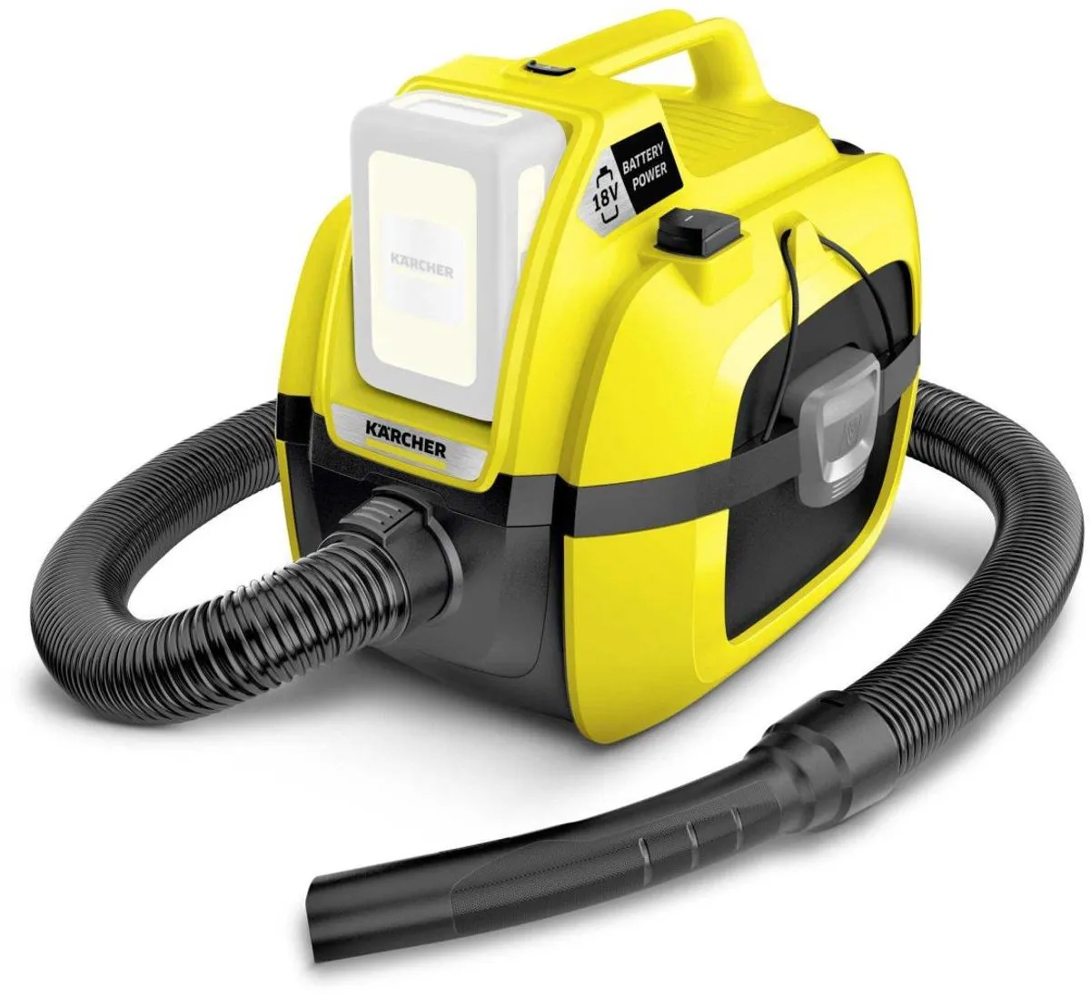 Kärcher WD 1 Compact Battery Nat-en Droogzuiger 18V - 7L