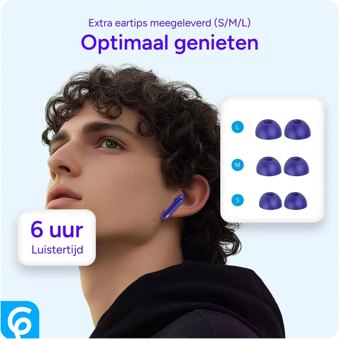 Selected SBG True Wireless Headset Blauw - Noise Cancelling