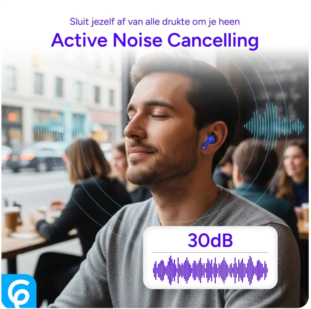 Selected SBG True Wireless Headset Blauw - Noise Cancelling