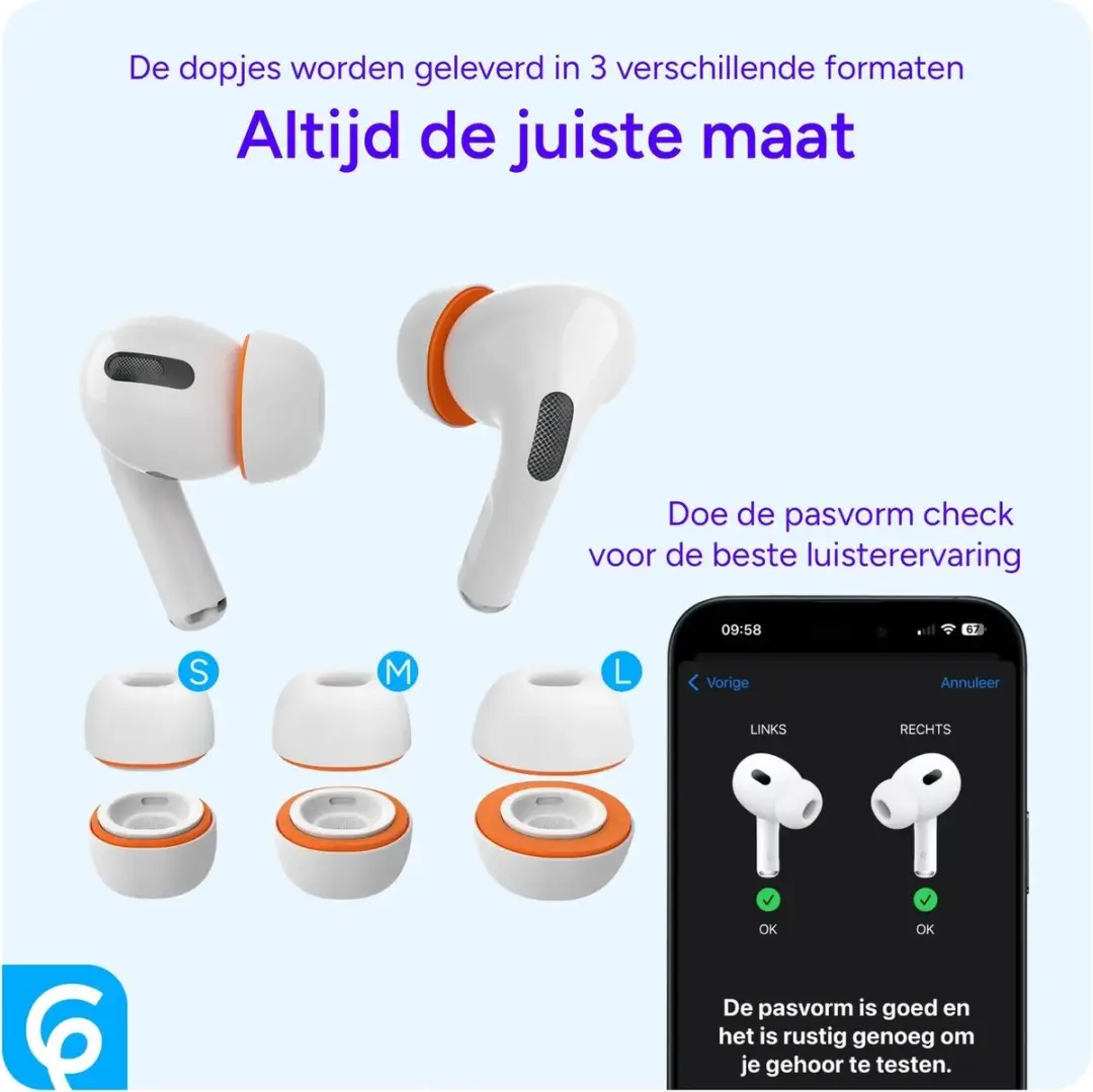 Selected SBG Siliconen Oordopjes 3 Stuks - S/M/L - Wit