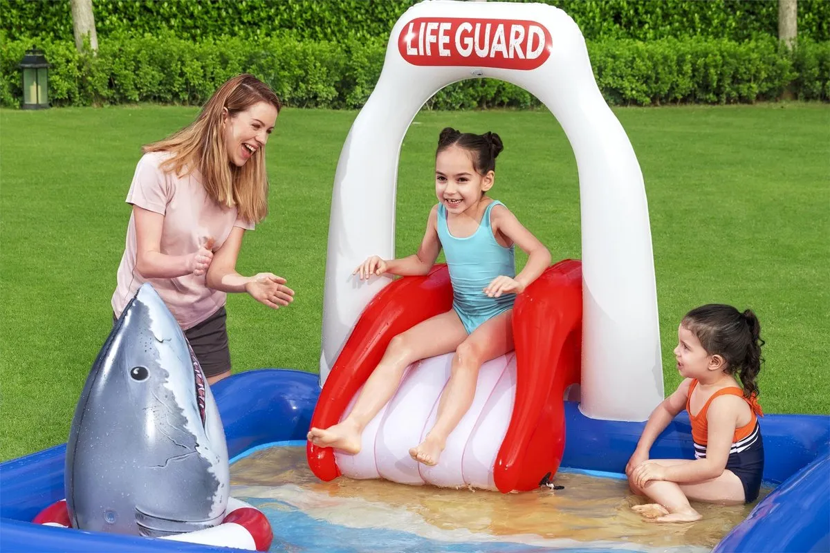Bestway Playcenter Life Guard Zwembad 234cm - 276L - Blauw/Rood