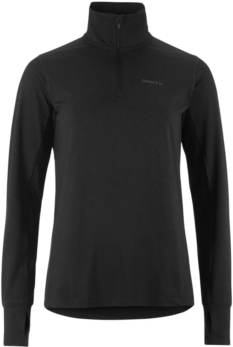 Craft Flow HZ Longsleeve Shirt Dames - L - Zwart