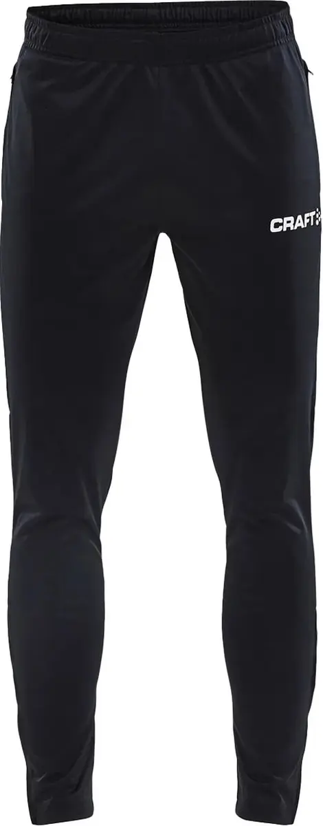 Craft Trainingsbroek L - Zwart/Witte Baan