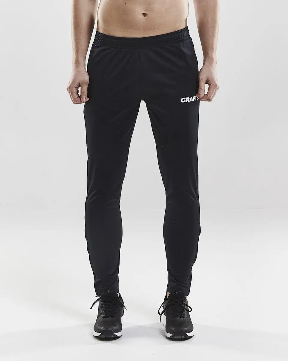 Craft Trainingsbroek L - Zwart/Witte Baan