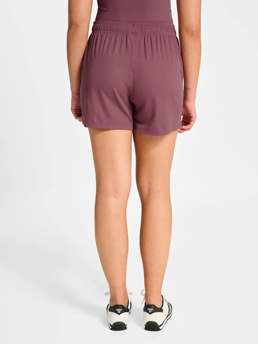 Hummel Hmlpulse Rib Shorts 232240 - Dames Sportshort - S - Nocturne - afbeelding 6 van 6