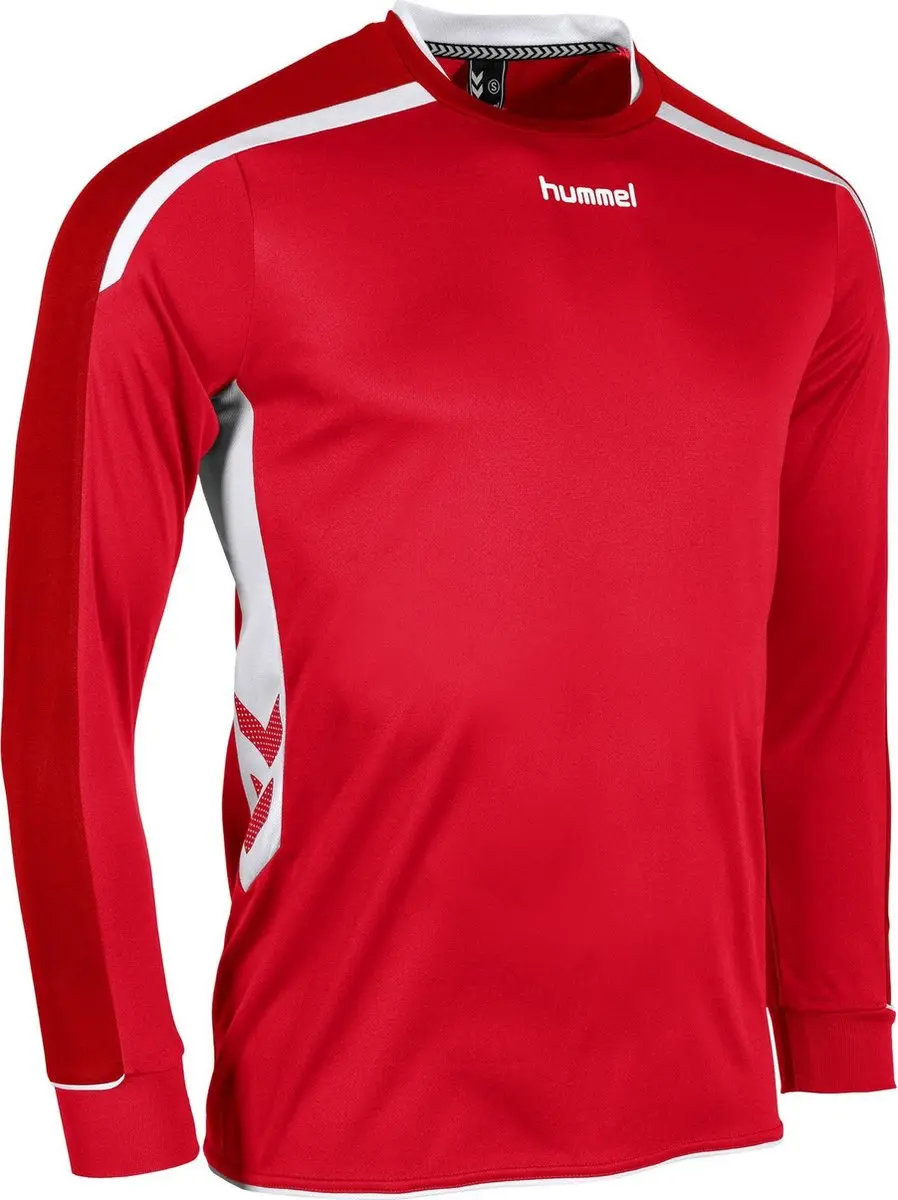 Hummel Preston L/S Sportshirt Kids 164 - Rood/Wit