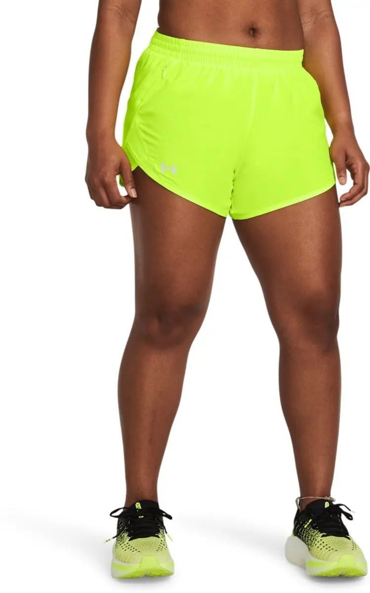 Under Armour UA Fly By 3" Shorts - S - High Vis Yellow