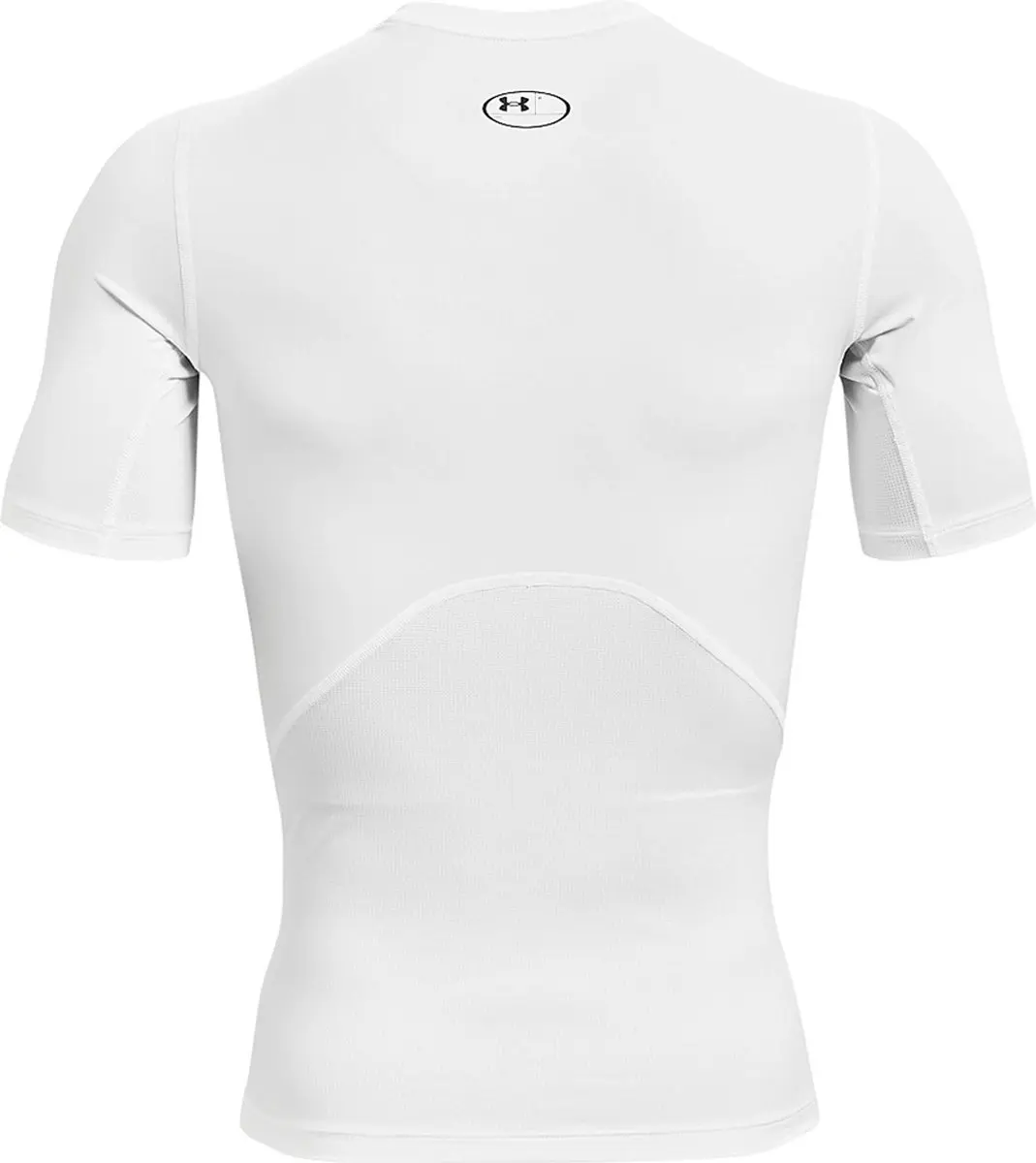 Under Armour UA HG Armour Comp SS-WHT Heren Sportshirt - Wit/Zwart