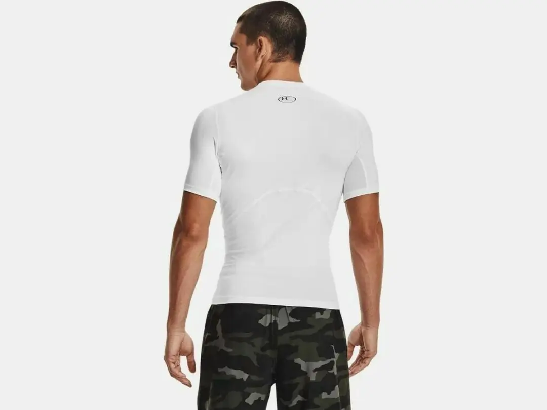 Under Armour UA HG Armour Comp SS-WHT Heren Sportshirt