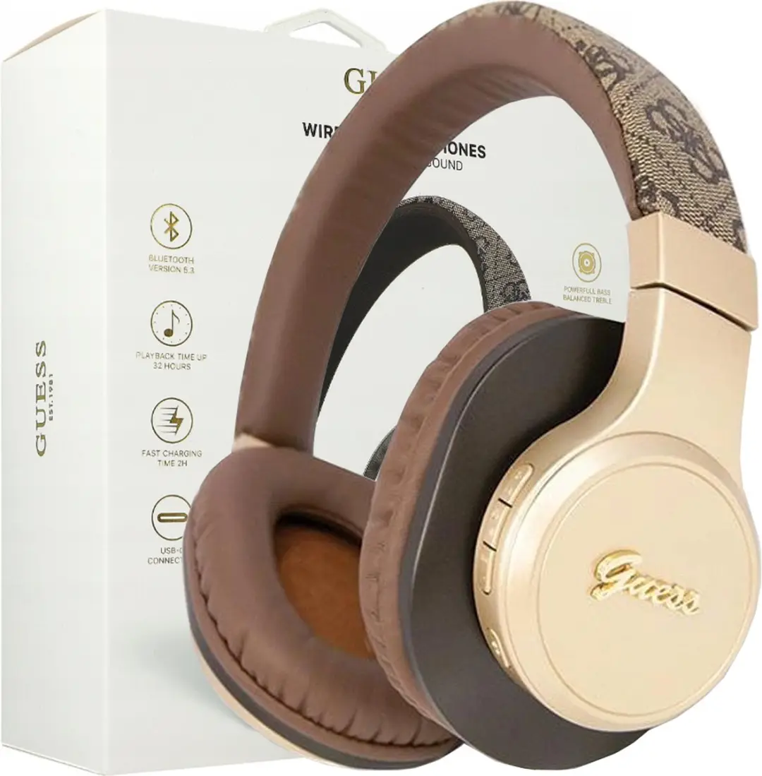GUESS BH60 Bluetooth Over-Ear Koptelefoon - Bruin - afbeelding 6 van 6