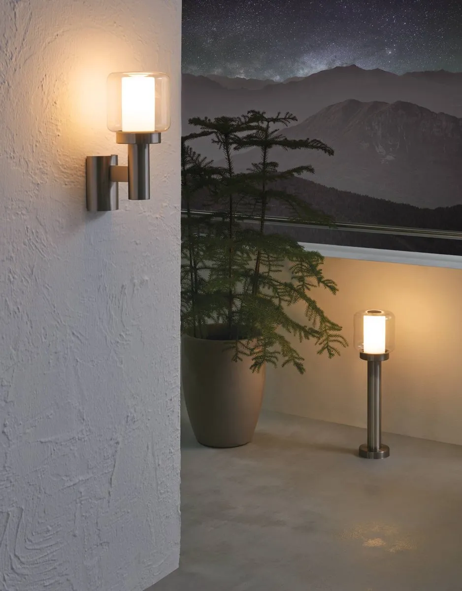 Eglo Poliento Wandlamp RVS - IP44 - Warm wit - afbeelding 6 van 6