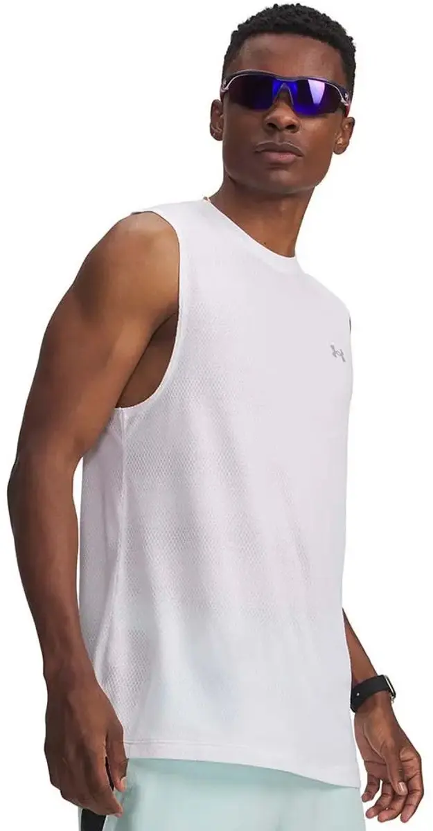 Under Armour Velociti Mouwloos T-shirt Wit XL