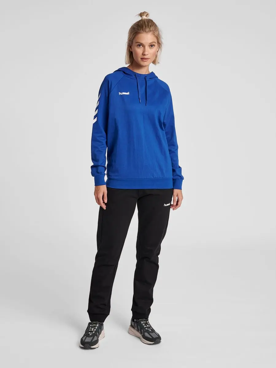 Hummel Go Cotton Hoodie Dames XS - Blauw/Wit
