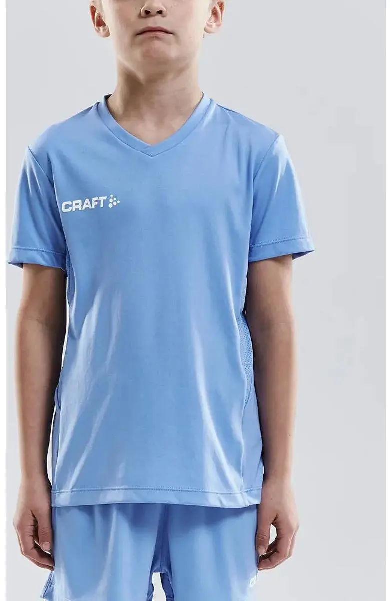 Craft Squad Jersey Solid SS Sportshirt Dames - M - Blauw/Wit