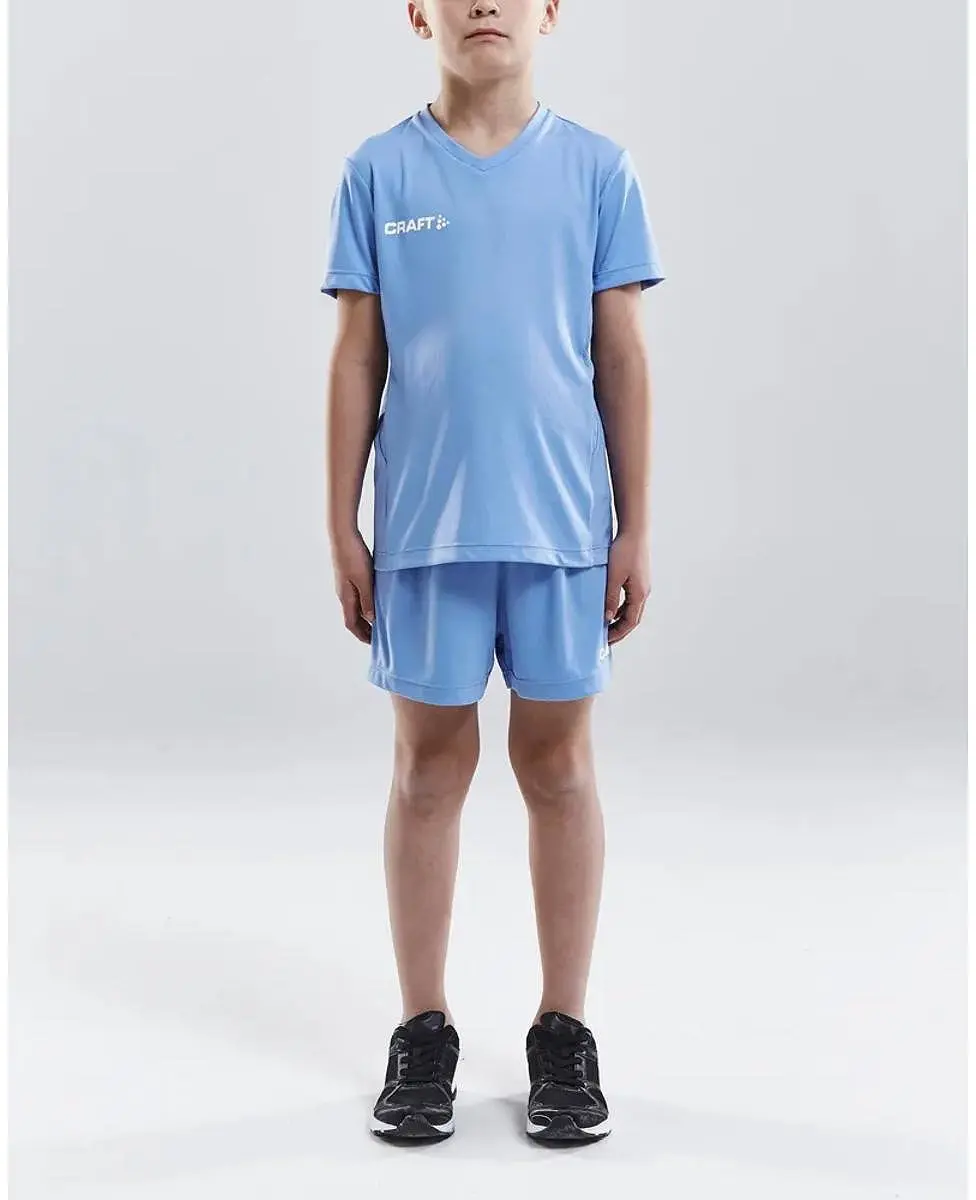 Craft Squad Jersey Solid SS Sportshirt Dames - M - Blauw/Wit