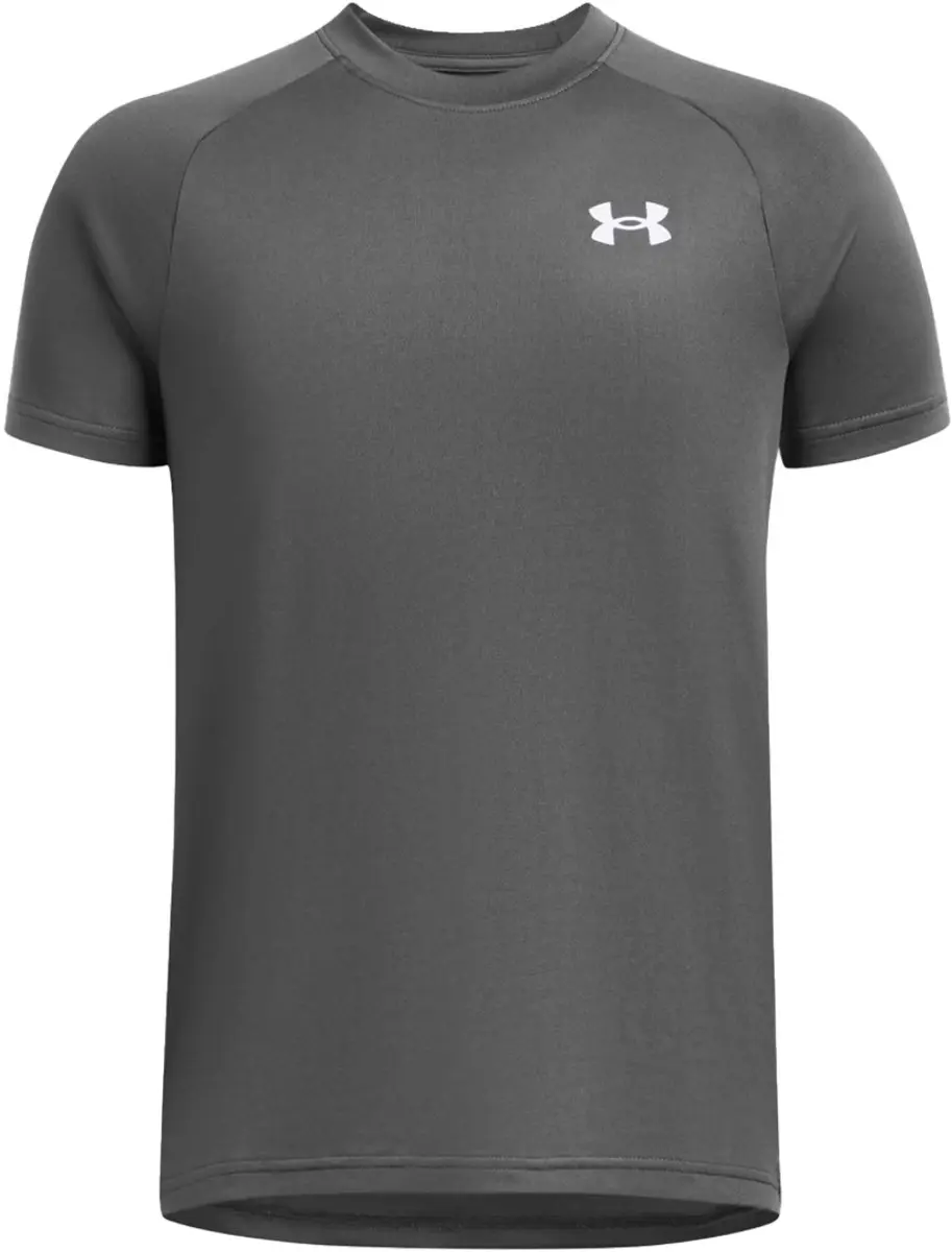 Under Armour UA Tech 2.0 SS Unisex Sportshirt 140 - Grijs/Wit