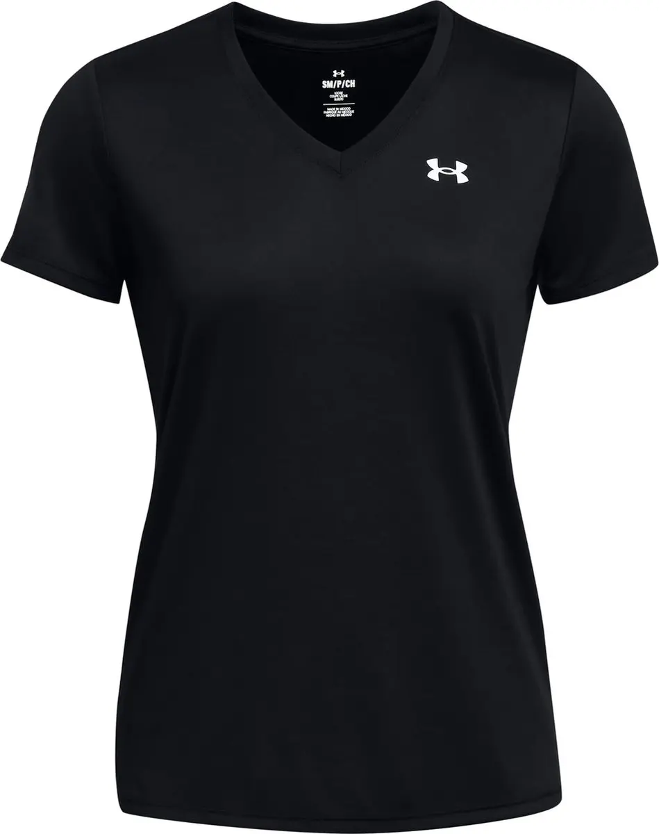 Under Armour Tech SSV Solid-BLK Dames Sportshirt