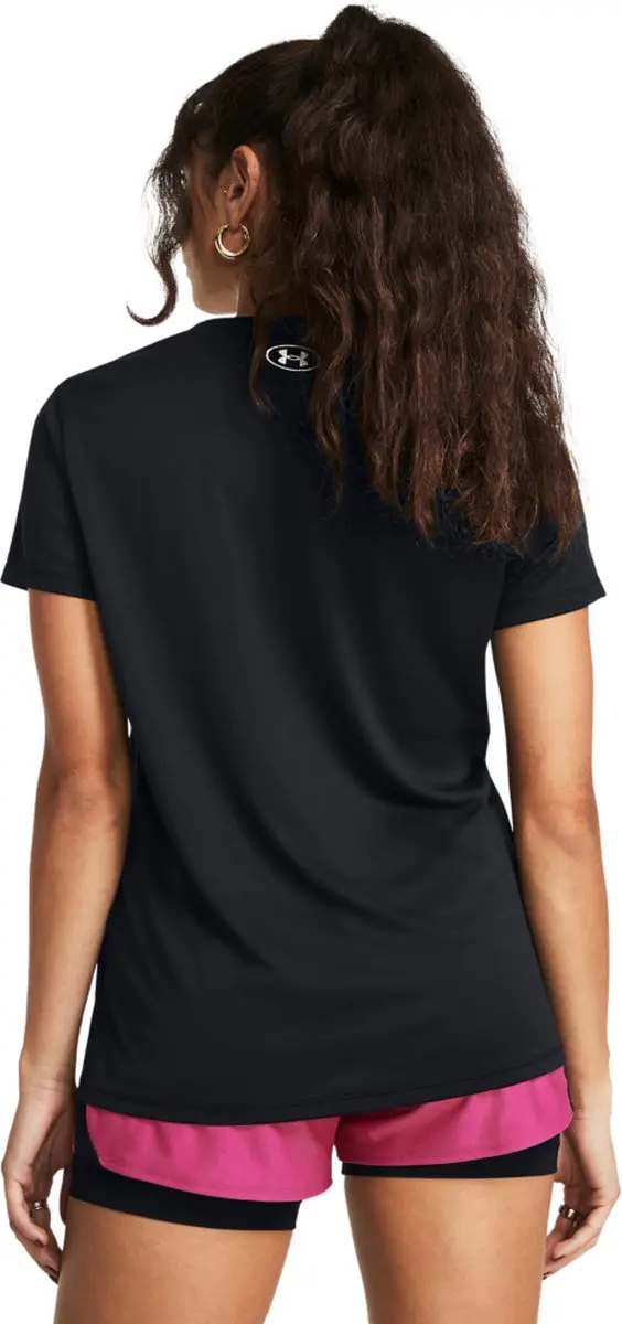 Under Armour Tech SSV Solid-BLK Dames Sportshirt - Zwart/Wit