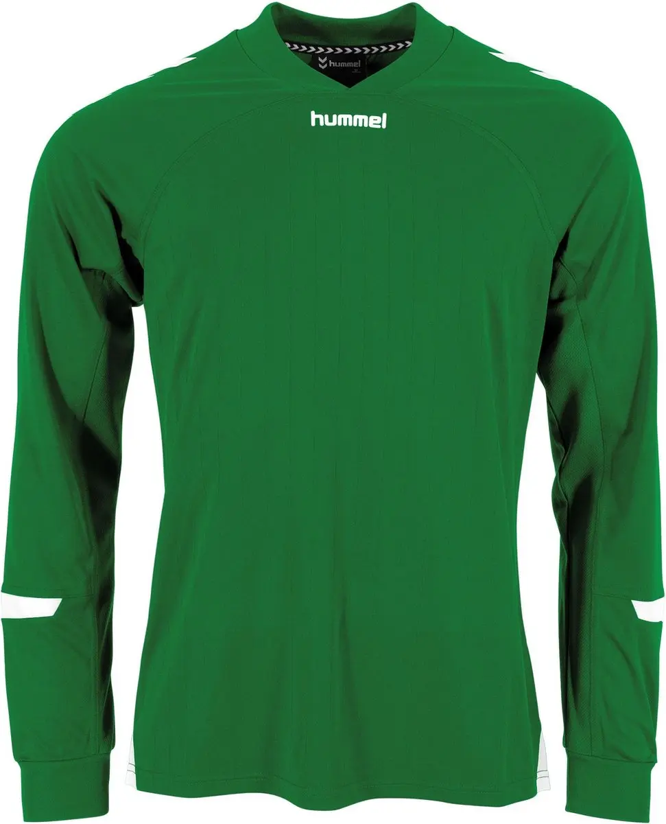 Hummel Fyn Voetbalshirt Lange Mouw Kinderen 140 - Groen/Wit - afbeelding 6 van 6