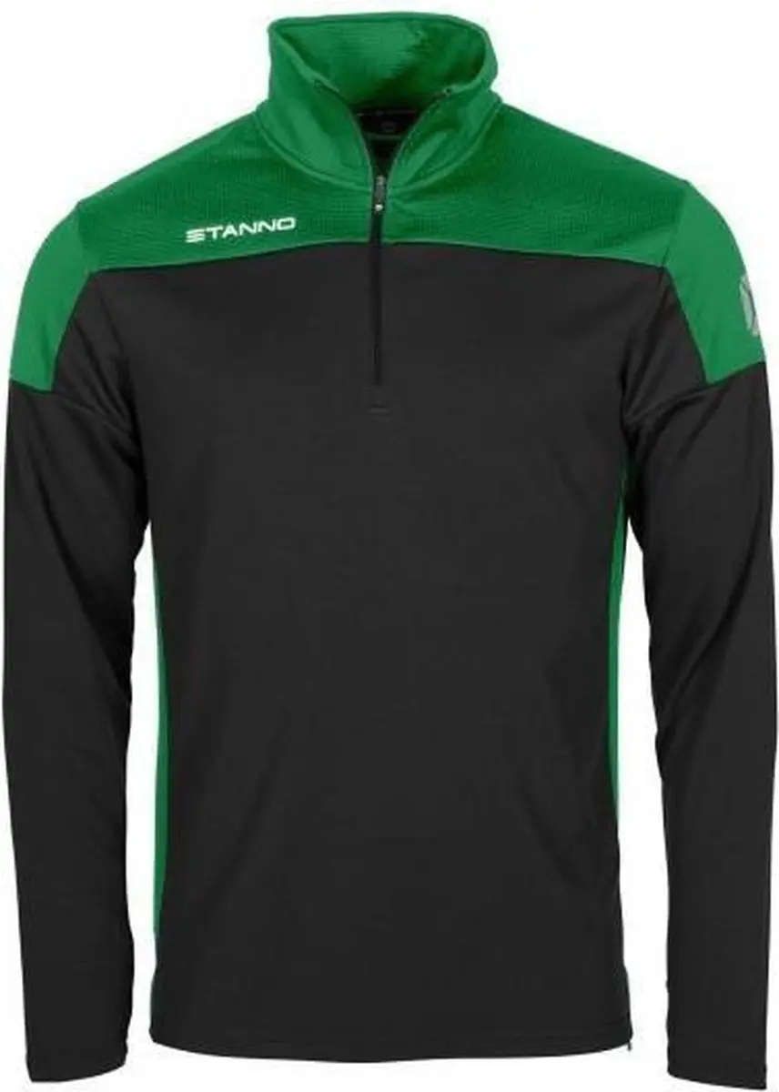 Stanno Pride 1/4 Zip Top - Zwart/Groen - Maat S