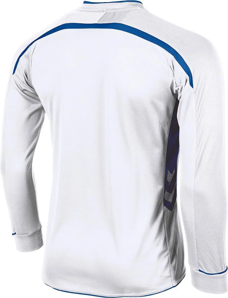 Hummel Preston L/S Sportshirt Kids 116 - Wit/Blauw