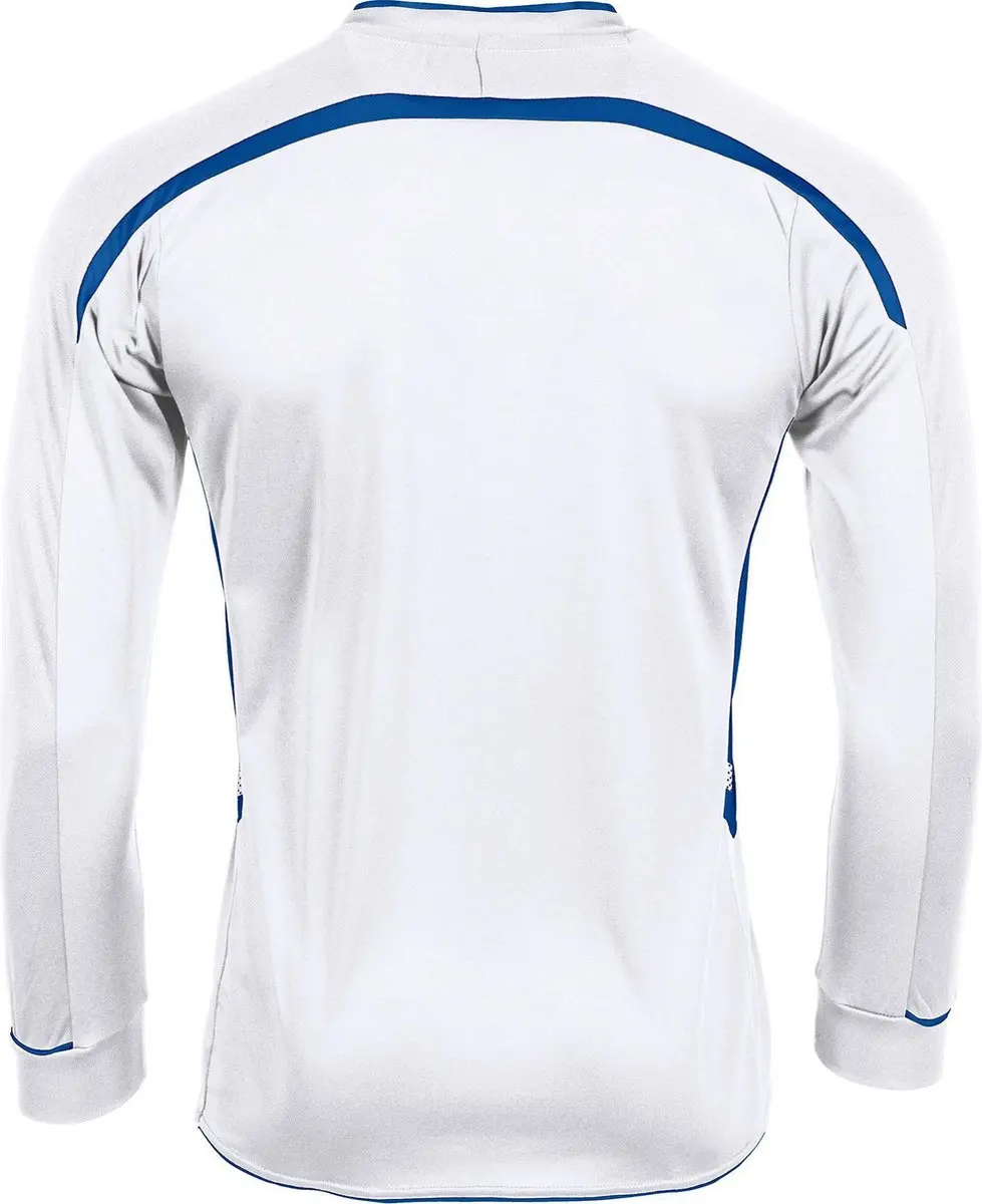 Hummel Preston L/S Sportshirt Kids 116 - Wit/Blauw