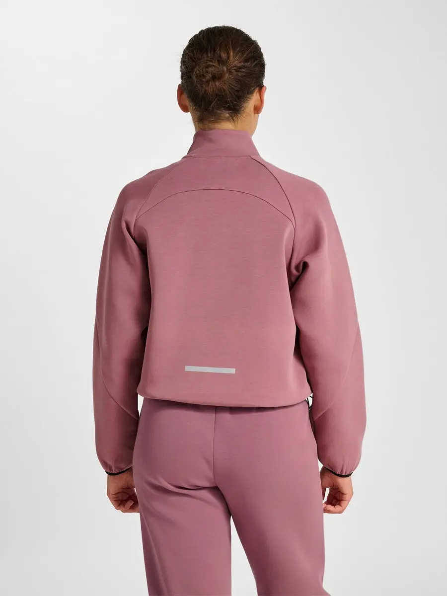 Hummel Hmltech Fleece Women Boxy Half Zip 228167 - S - Wistful Mauve - afbeelding 6 van 6