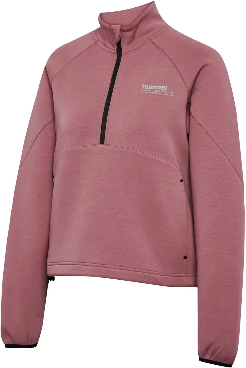 Hummel Hmltech Fleece Women Boxy Half Zip 228167 - S - Wistful Mauve