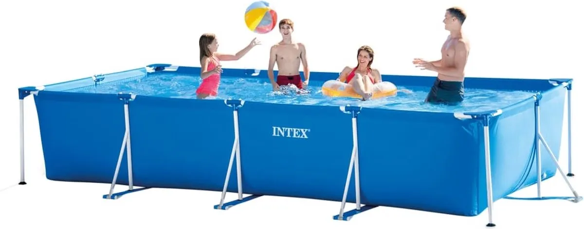 Intex Rectangular Frame Zwembad 450x220x84cm - 7127L - Blauw