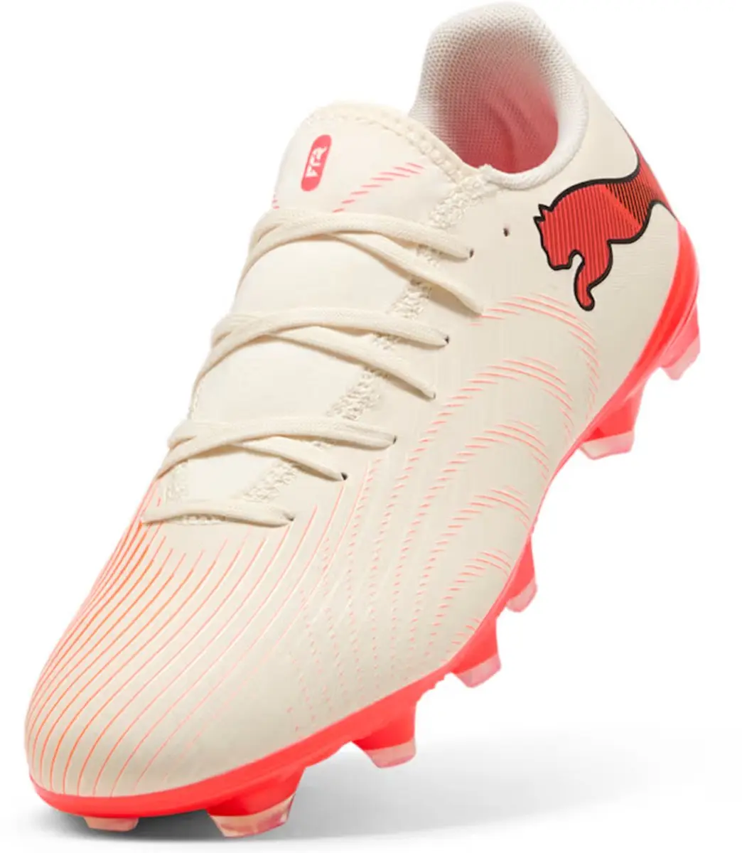 PUMA Future 9 Play FG/AG Sportschoenen - 40 - Sugared Almond/Wit/Rood/Zwart