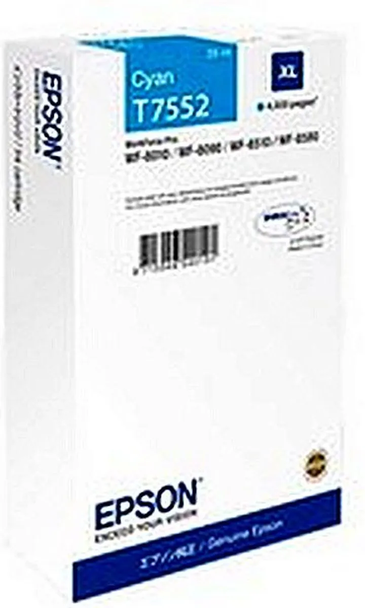 Epson T7552XL Cyaan Inktcartridge - 4000 pagina's
