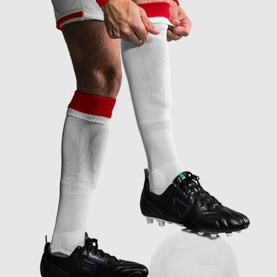 Stanno Combi Voetbalsokken 25-29 - Wit/Rood