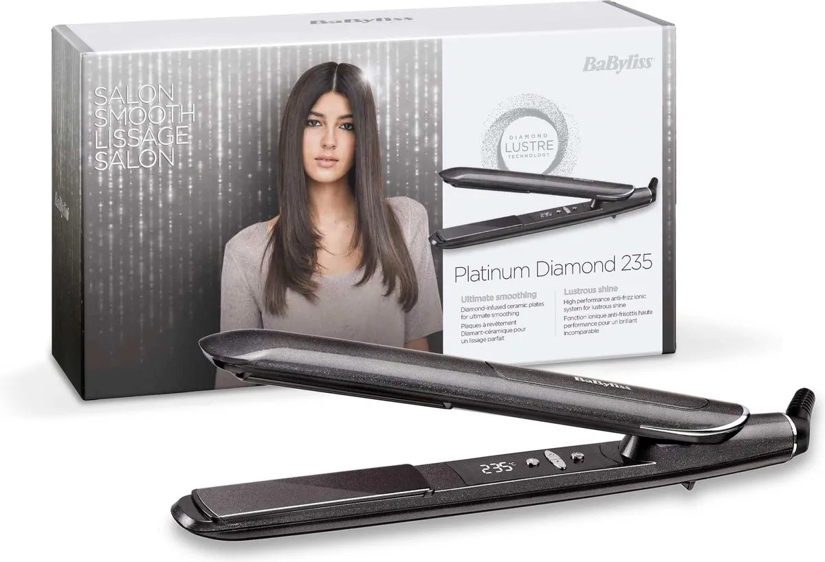 Babyliss Platinum Diamond 235 Stijltang ST259E - 10 standen - Zwart