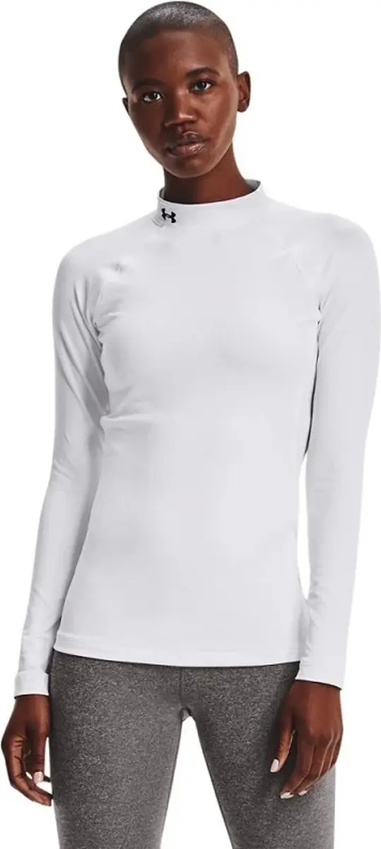 Under Armour Authentics Mockneck S - Wit/Zwart - afbeelding 6 van 6