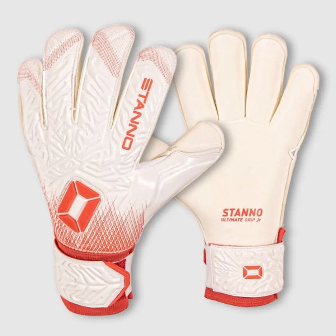 Stanno Ultimate Grip JR III Keepershandschoenen - Maat 6 - Wit/Rood