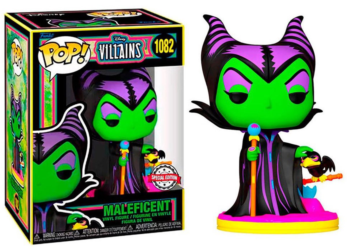 Funko Cinderella Verzamelfiguur Disney Villains POP! Maleficent Blacklight 9 cm Multicolours