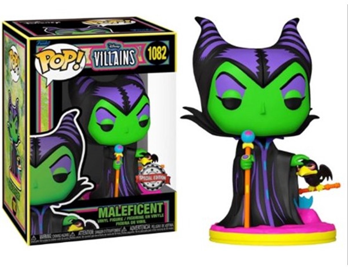Funko Cinderella Verzamelfiguur Disney Villains POP! Maleficent Blacklight 9 cm Multicolours