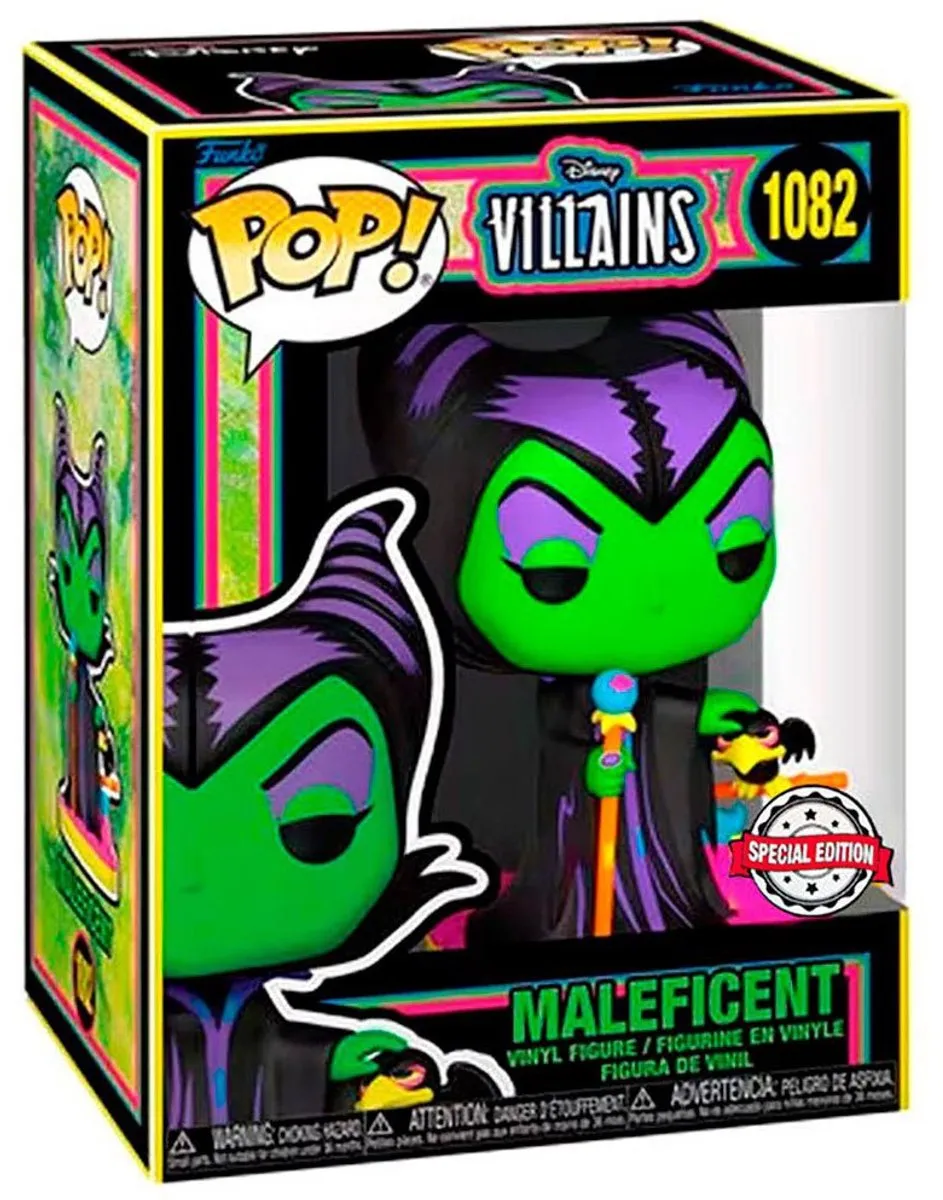 Disney Funko POP! Maleficent Blacklight Verzamelfiguur - 9cm - Multicolours
