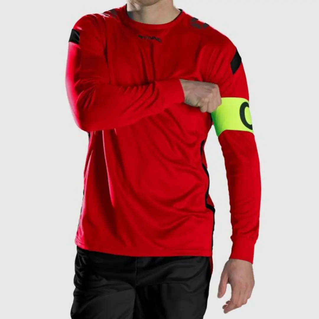 Stanno Drive Match Shirt LS - Maat 116 - Rood/Zwart