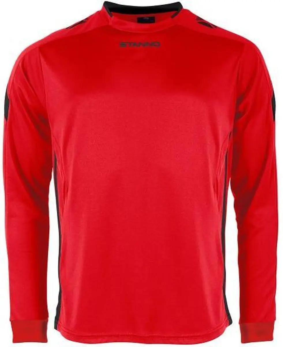 Stanno Drive Match Shirt LS - Maat 116 - Rood/Zwart