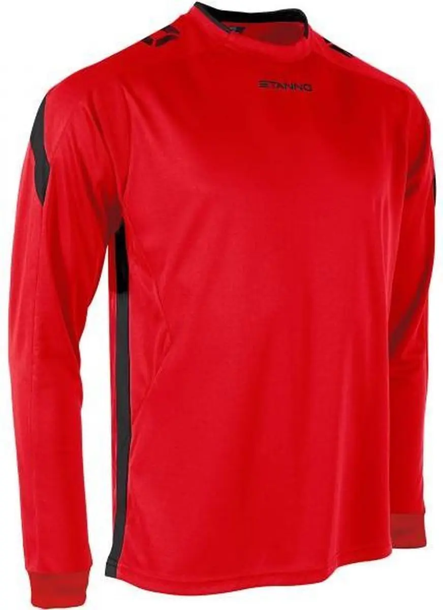Stanno Drive Match Shirt LS - Maat 116 - Rood/Zwart
