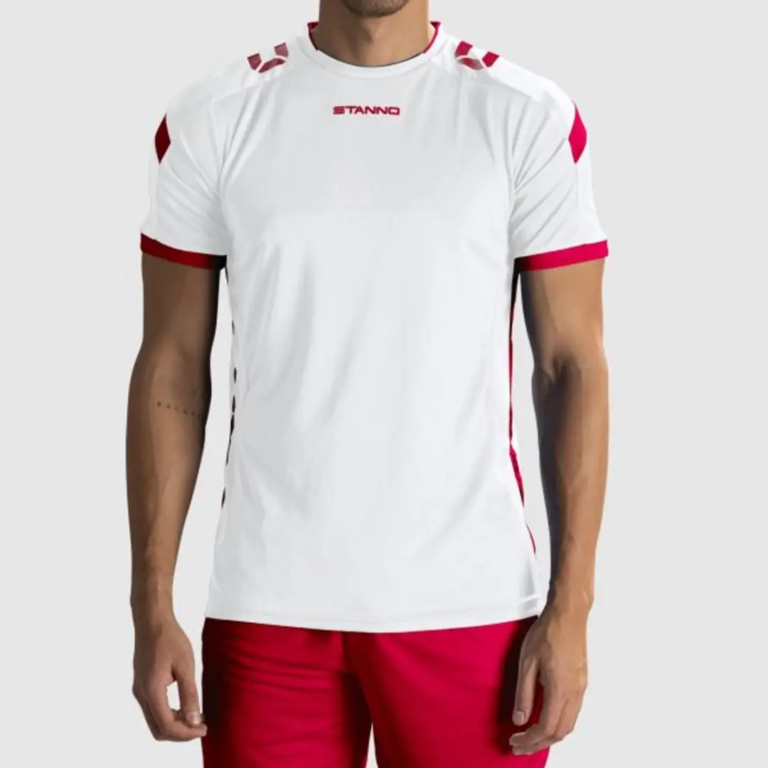 Stanno Drive Match Shirt - Maat L - Wit/Rood