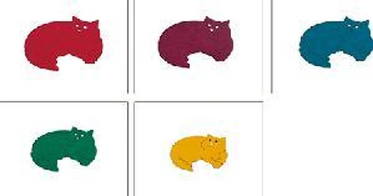 Hape Five Cats Junior Vormenpuzzel - 5 Stukjes - Multicolor